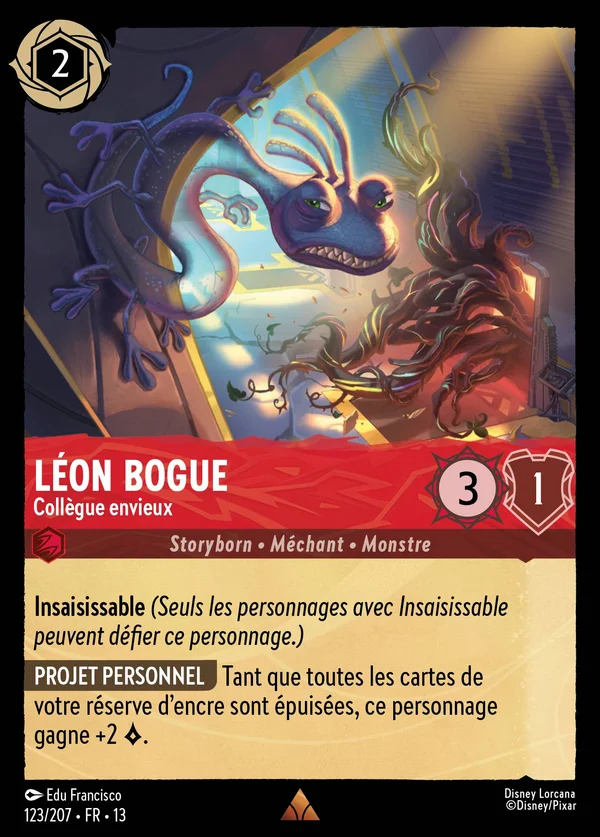 Léon Bogue - Collègue envieux — Disney Lorcana Personnage card from Attack of the Vine!