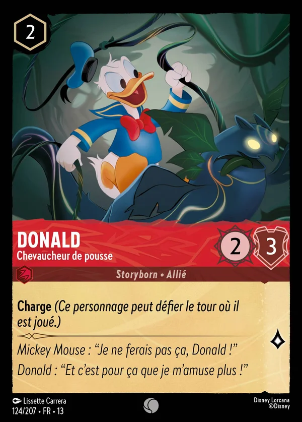 Donald - Chevaucheur de pousse — Disney Lorcana Personnage card from Attack of the Vine!