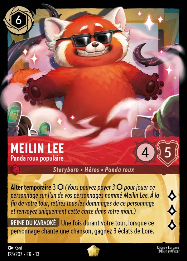 Meilin Lee - Panda roux populaire — Disney Lorcana Personnage card from Attack of the Vine!