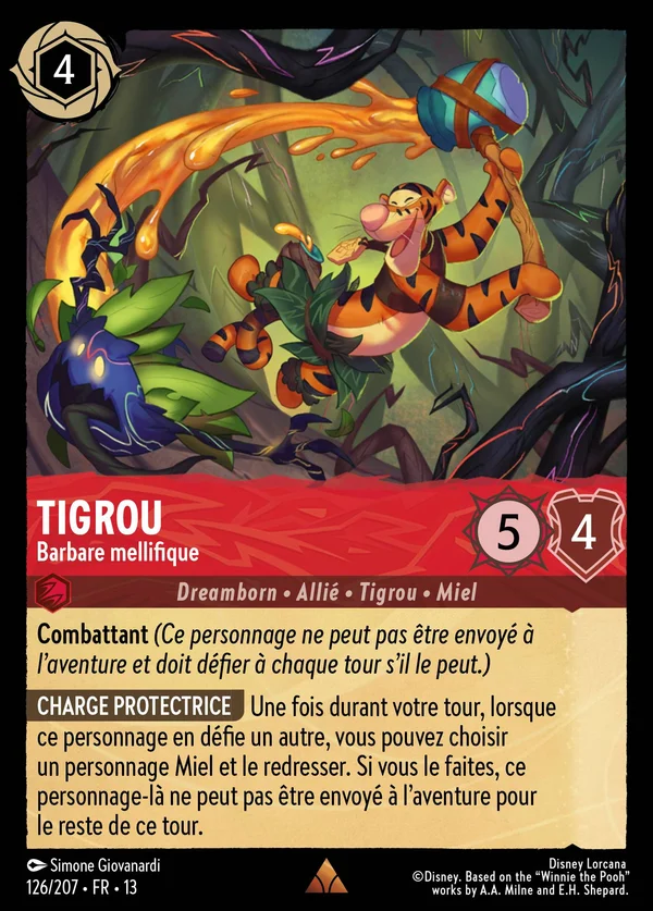 Tigrou - Barbare mellifique — Disney Lorcana Personnage card from Attack of the Vine!