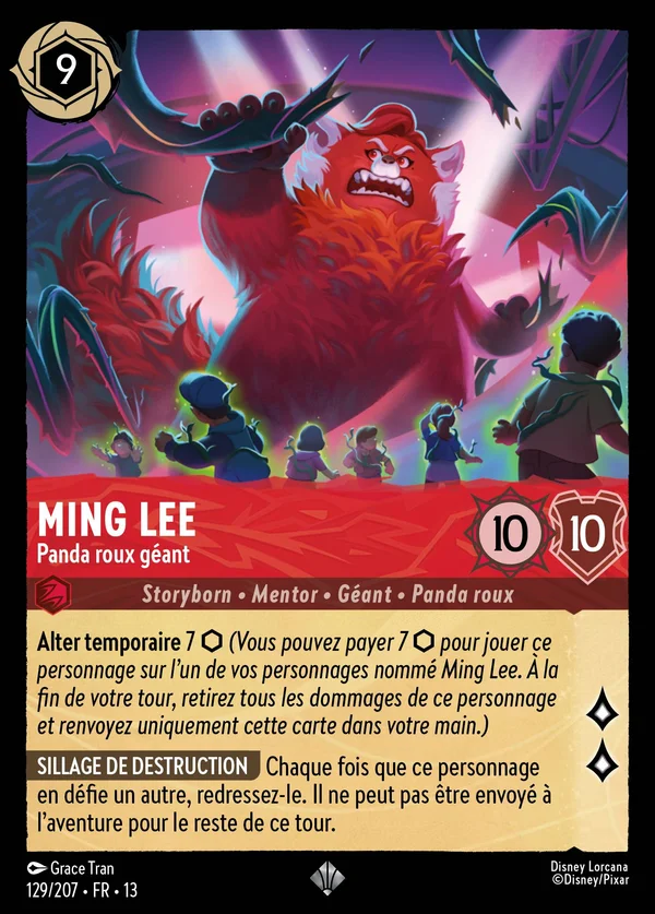 Ming Lee - Panda roux géant — Disney Lorcana Personnage card from Attack of the Vine!