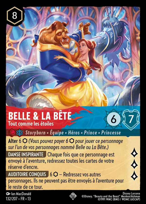 Belle & La Bête - Tout comme les étoiles — Disney Lorcana Personnage card from Attack of the Vine!