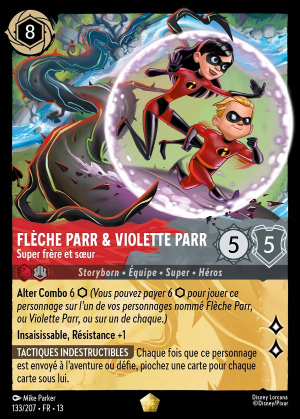 Flèche Parr & Violette Parr - Super frère et sœur — Disney Lorcana Personnage card from Attack of the Vine!