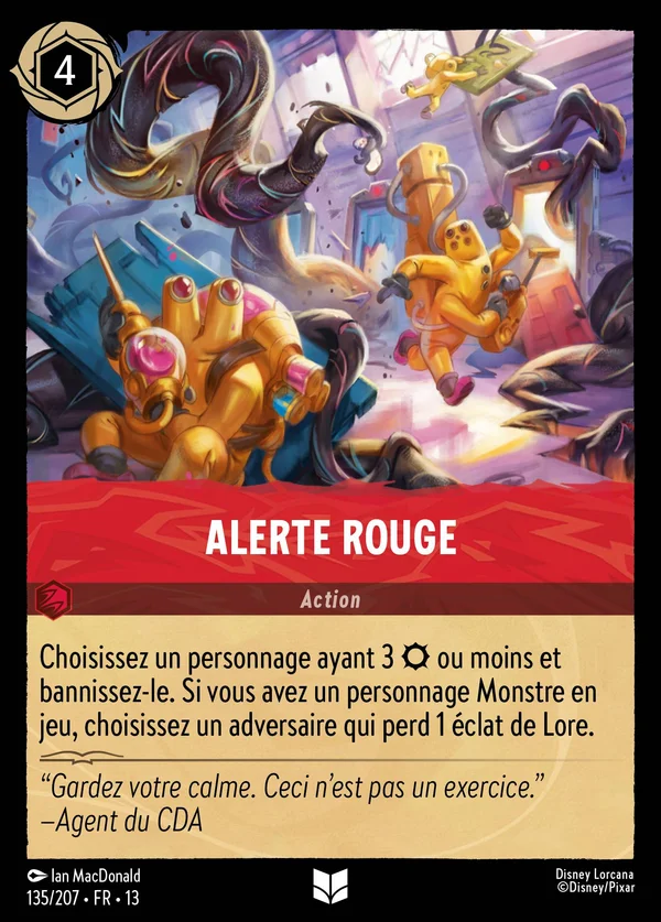 Alerte rouge — Disney Lorcana Action card from Attack of the Vine!