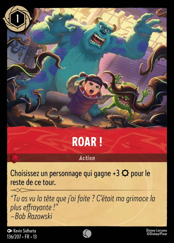 Roar ! — Disney Lorcana Action card from Attack of the Vine!