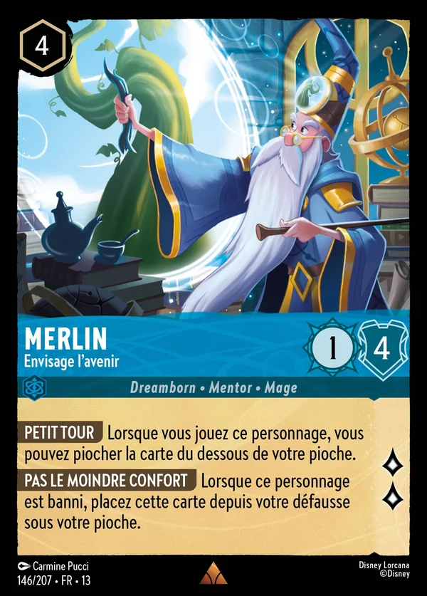 Merlin - Envisage l'avenir — Disney Lorcana Personnage card from Attack of the Vine!