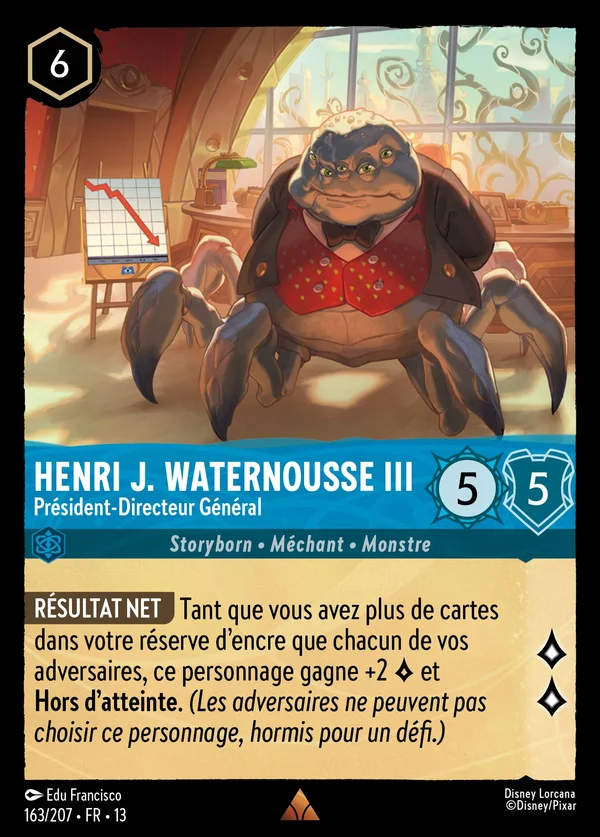 Henri J. Waternousse III - Président-Directeur Général — Disney Lorcana Personnage card from Attack of the Vine!