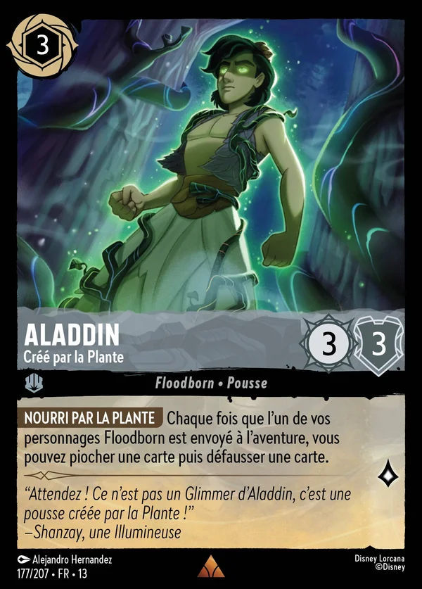 Aladdin - Créé par la Plante — Disney Lorcana Personnage card from Attack of the Vine!