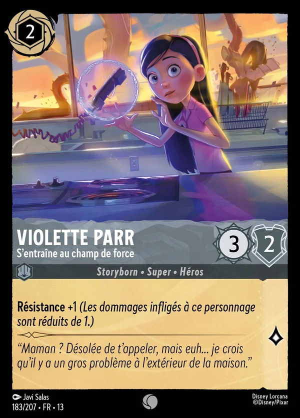 Violette Parr - S'entraîne au champ de force — Disney Lorcana Personnage card from Attack of the Vine!