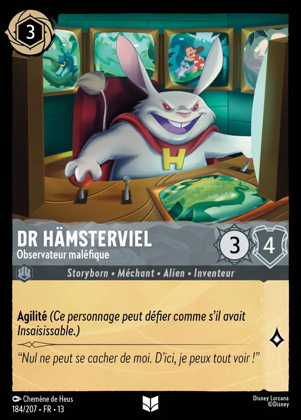 Dr Hämsterviel - Observateur maléfique — Disney Lorcana Personnage card from Attack of the Vine!