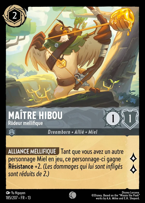 Maître Hibou - Rôdeur mellifique — Disney Lorcana Personnage card from Attack of the Vine!