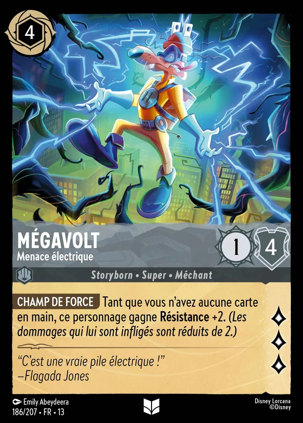 Mégavolt - Menace électrique — Disney Lorcana Personnage card from Attack of the Vine!