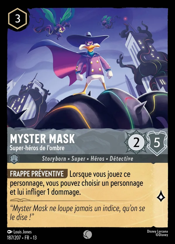 Myster Mask - Super-héros de l'ombre — Disney Lorcana Personnage card from Attack of the Vine!