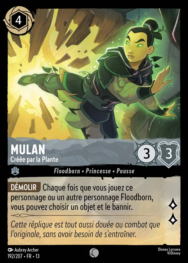 Mulan - Créée par la Plante — Disney Lorcana Personnage card from Attack of the Vine!