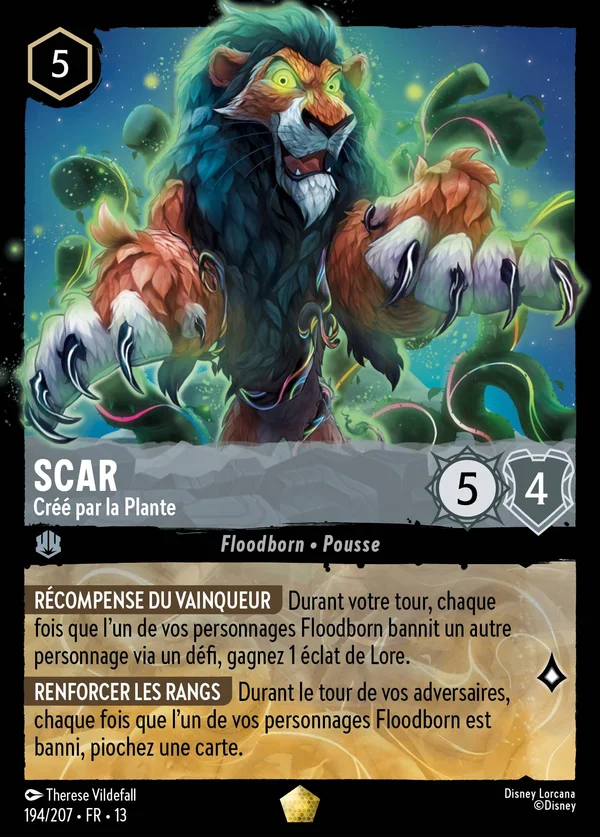 Scar - Créé par la Plante — Disney Lorcana Personnage card from Attack of the Vine!