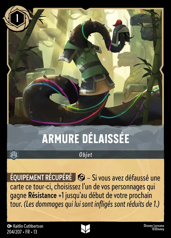 Armure délaissée — Disney Lorcana Objet card from Attack of the Vine!