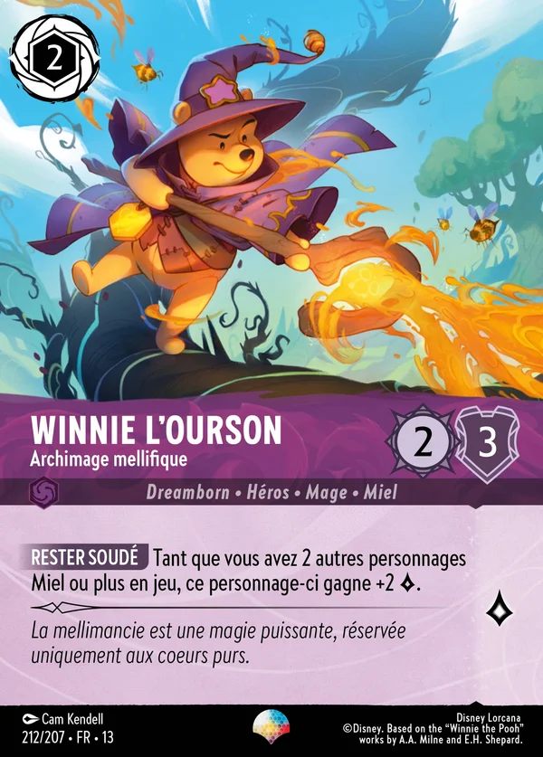 Winnie l'Ourson - Archimage mellifique — Disney Lorcana Personnage card from Attack of the Vine!