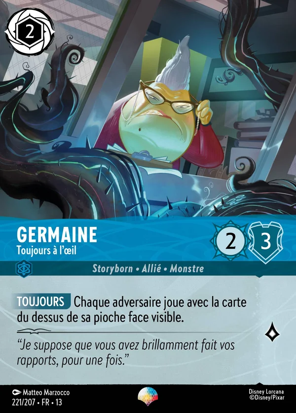 Germaine - Toujours à l'œil — Disney Lorcana Personnage card from Attack of the Vine!