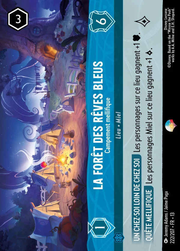 La Forêt des Rêves Bleus - Campement mellifique — Disney Lorcana Lieu card from Attack of the Vine!