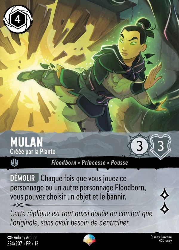 Mulan - Créée par la Plante — Disney Lorcana Personnage card from Attack of the Vine!