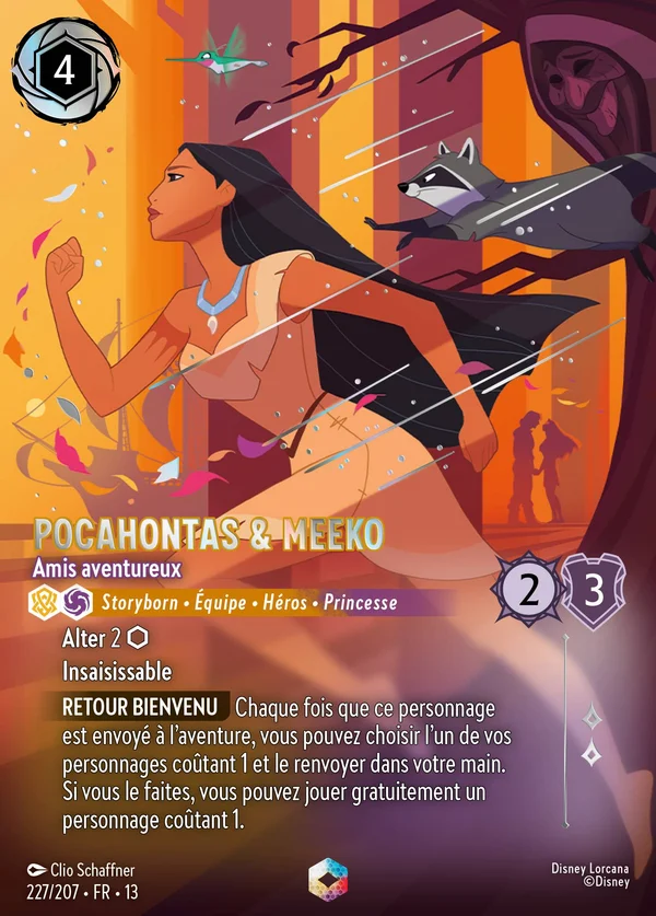 Pocahontas & Meeko - Amis aventureux — Disney Lorcana Personnage card from Attack of the Vine!