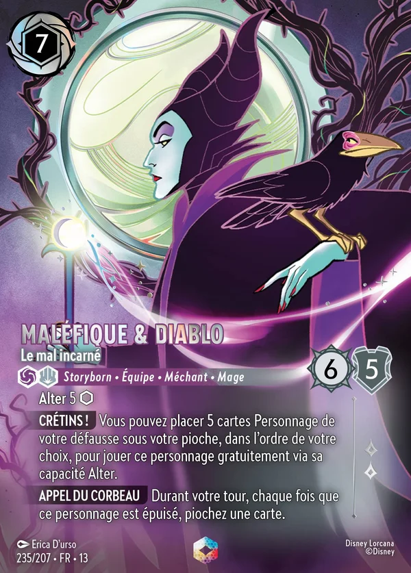 Maléfique & Diablo - Le mal incarné — Disney Lorcana Personnage card from Attack of the Vine!