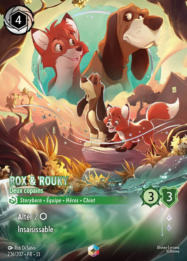 Rox & Rouky - Deux copains — Disney Lorcana Personnage card from Attack of the Vine!