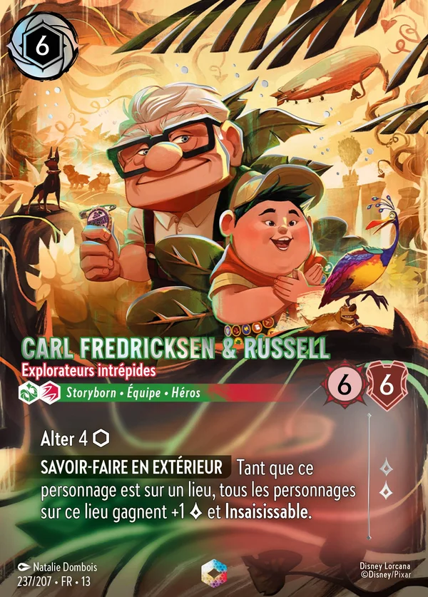 Carl Fredricksen & Russell - Explorateurs intrépides — Disney Lorcana Personnage card from Attack of the Vine!