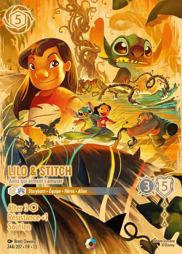 Lilo & Stitch - Amis qui aiment s'amuser — Disney Lorcana Personnage card from Attack of the Vine!