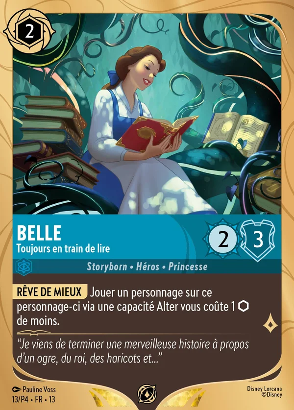 Belle - Toujours en train de lire — Disney Lorcana Personnage card from Attack of the Vine!