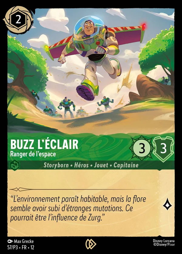 Buzz l'Éclair - Ranger de l'espace — Disney Lorcana Personnage card from Wilds Unknown