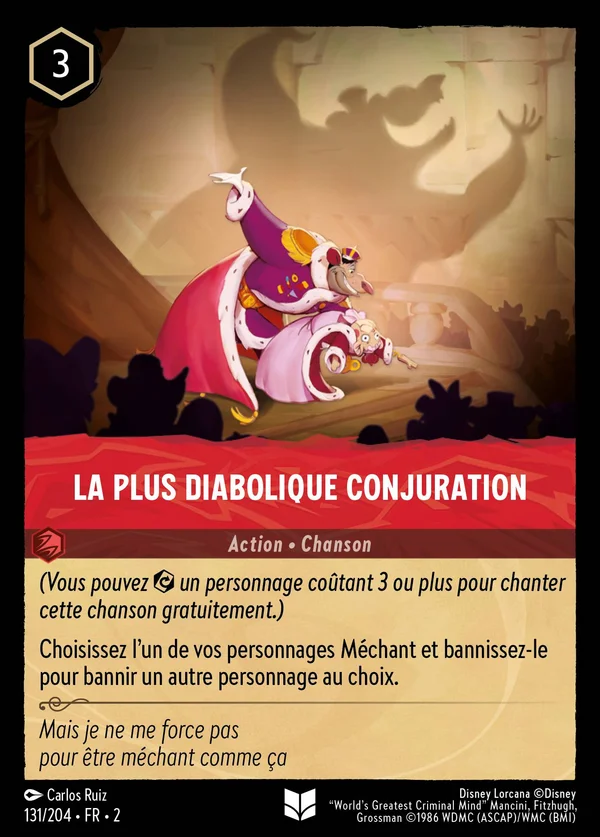 La plus diabolique conjuration — Disney Lorcana Action card from Rise of the Floodborn