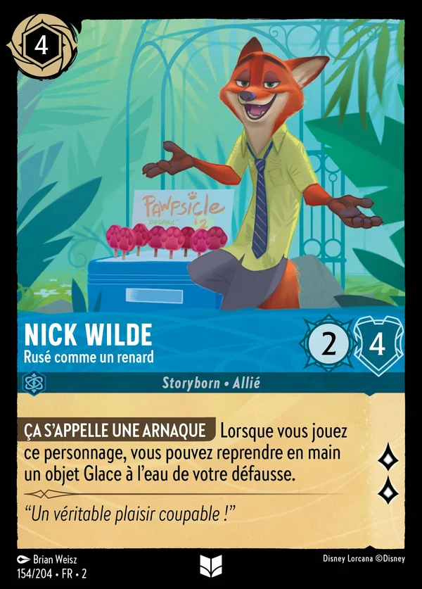 Nick Wilde - Rusé comme un renard — Disney Lorcana Personnage card from Rise of the Floodborn