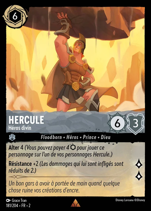 Hercule - Héros divin — Disney Lorcana Personnage card from Rise of the Floodborn