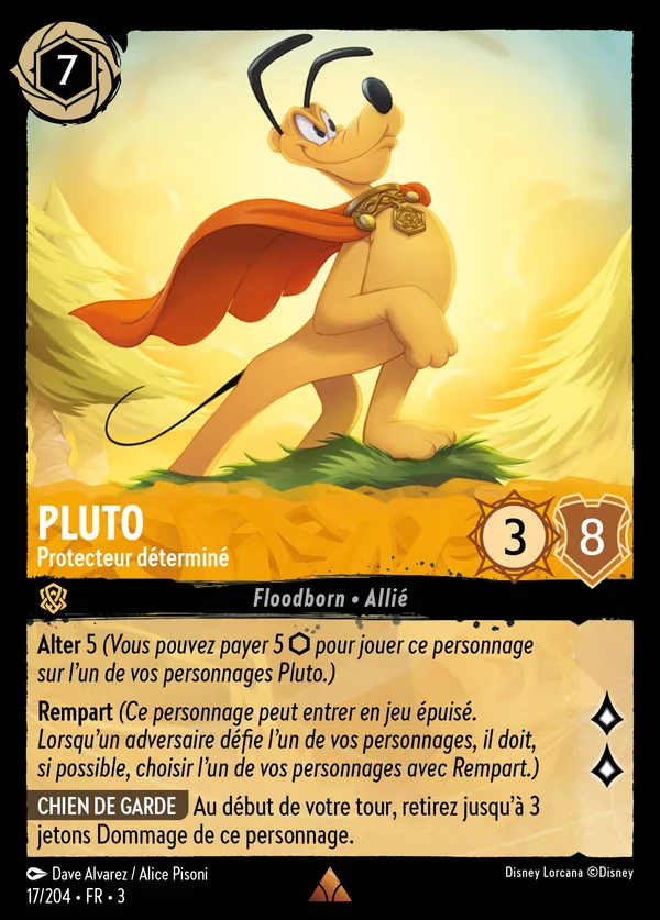 Pluto - Protecteur déterminé — Disney Lorcana Personnage card from Into the Inklands