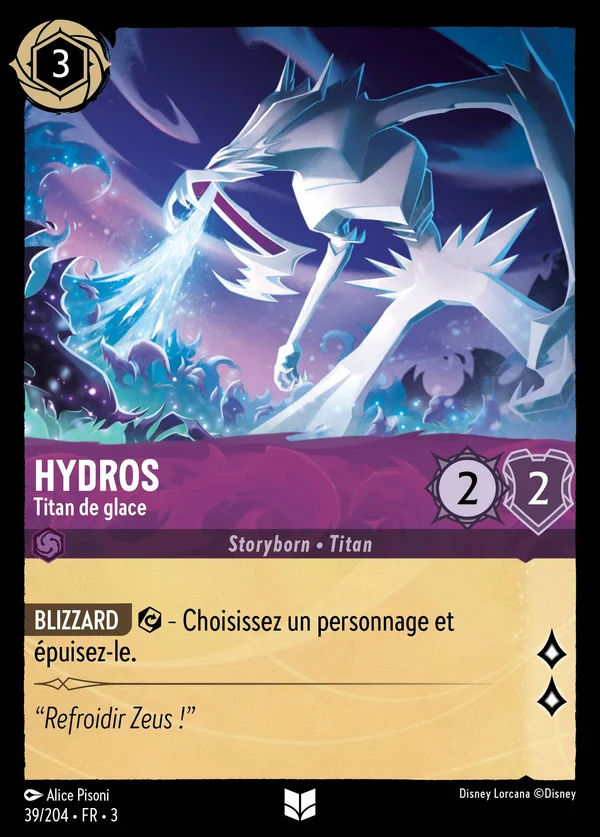 Hydros - Titan de glace — Disney Lorcana Personnage card from Into the Inklands