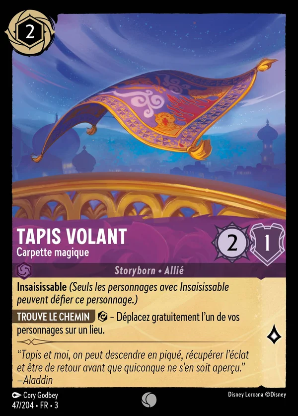 Tapis volant - Carpette magique — Disney Lorcana Personnage card from Into the Inklands