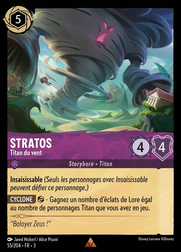 Stratos - Titan du vent — Disney Lorcana Personnage card from Into the Inklands