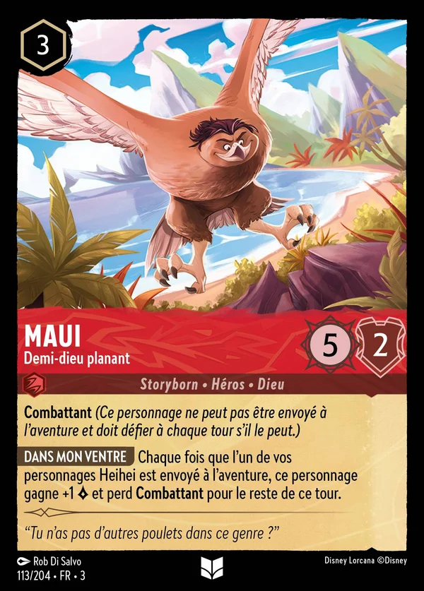 Maui - Demi-dieu planant — Disney Lorcana Personnage card from Into the Inklands