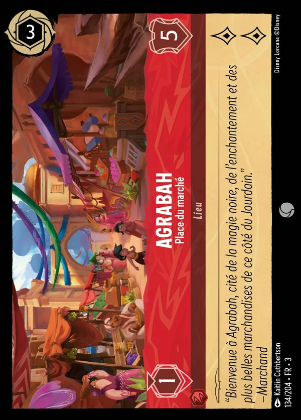 Agrabah - Place du marché — Disney Lorcana Lieu card from Into the Inklands