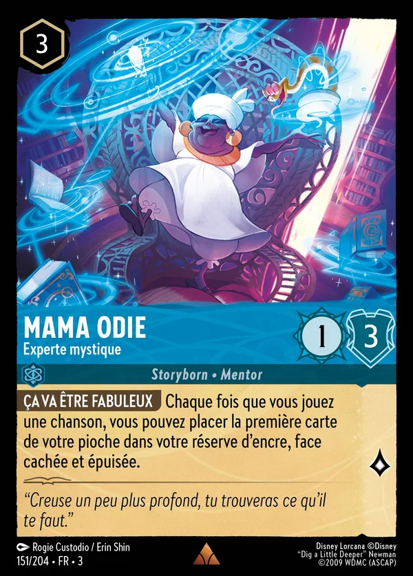 Mama Odie - Experte mystique — Disney Lorcana Personnage card from Into the Inklands