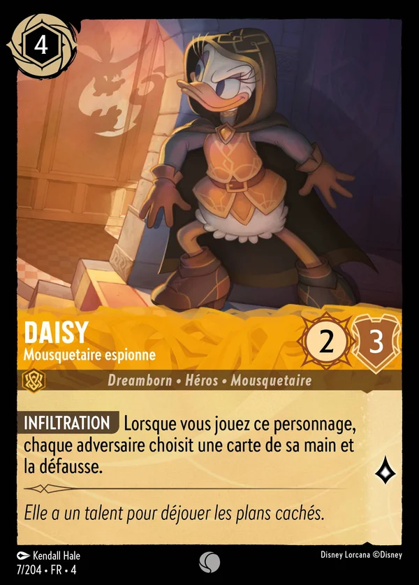 Daisy - Mousquetaire espionne — Disney Lorcana Personnage card from Ursula's Return