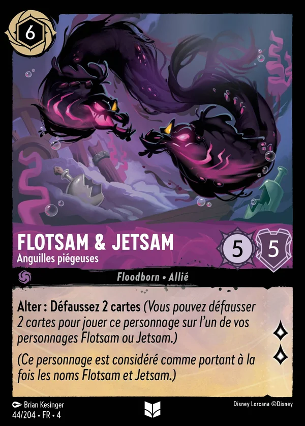 Flotsam & Jetsam - Anguilles piégeuses — Disney Lorcana Personnage card from Ursula's Return
