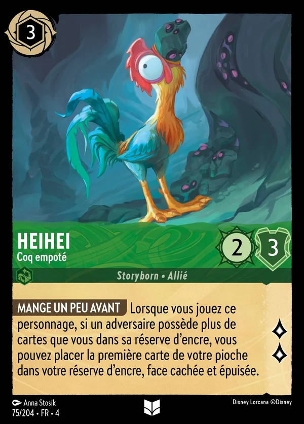 Heihei - Coq empoté — Disney Lorcana Personnage card from Ursula's Return