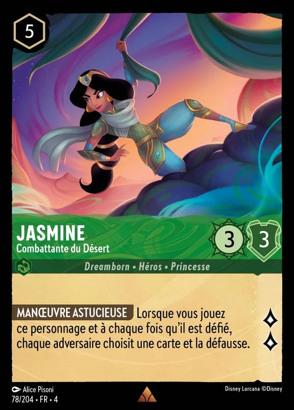 Jasmine - Combattante du Désert — Disney Lorcana Personnage card from Ursula's Return