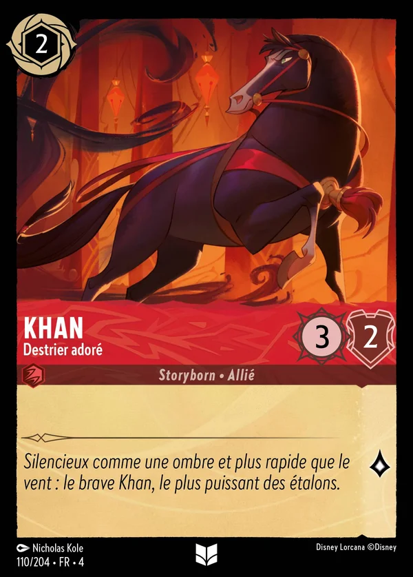 Khan - Destrier adoré — Disney Lorcana Personnage card from Ursula's Return