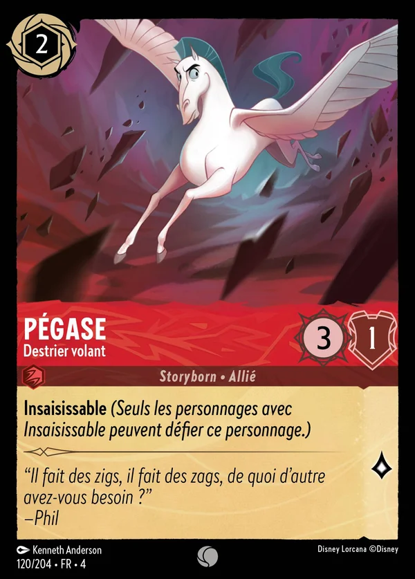 Pégase - Destrier volant — Disney Lorcana Personnage card from Ursula's Return