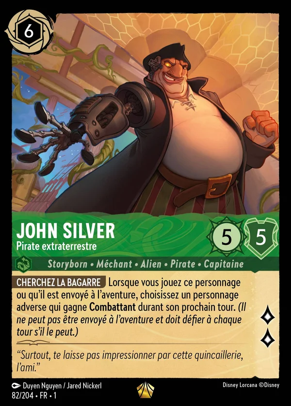 John Silver - Pirate extraterrestre — Disney Lorcana Personnage card from The First Chapter