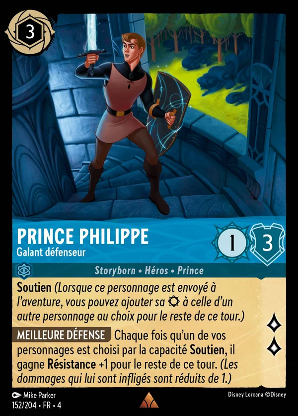 Prince Philippe - Galant défenseur — Disney Lorcana Personnage card from Ursula's Return