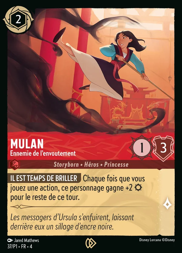 Mulan - Ennemie de l'envoutement — Disney Lorcana Personnage card from Ursula's Return